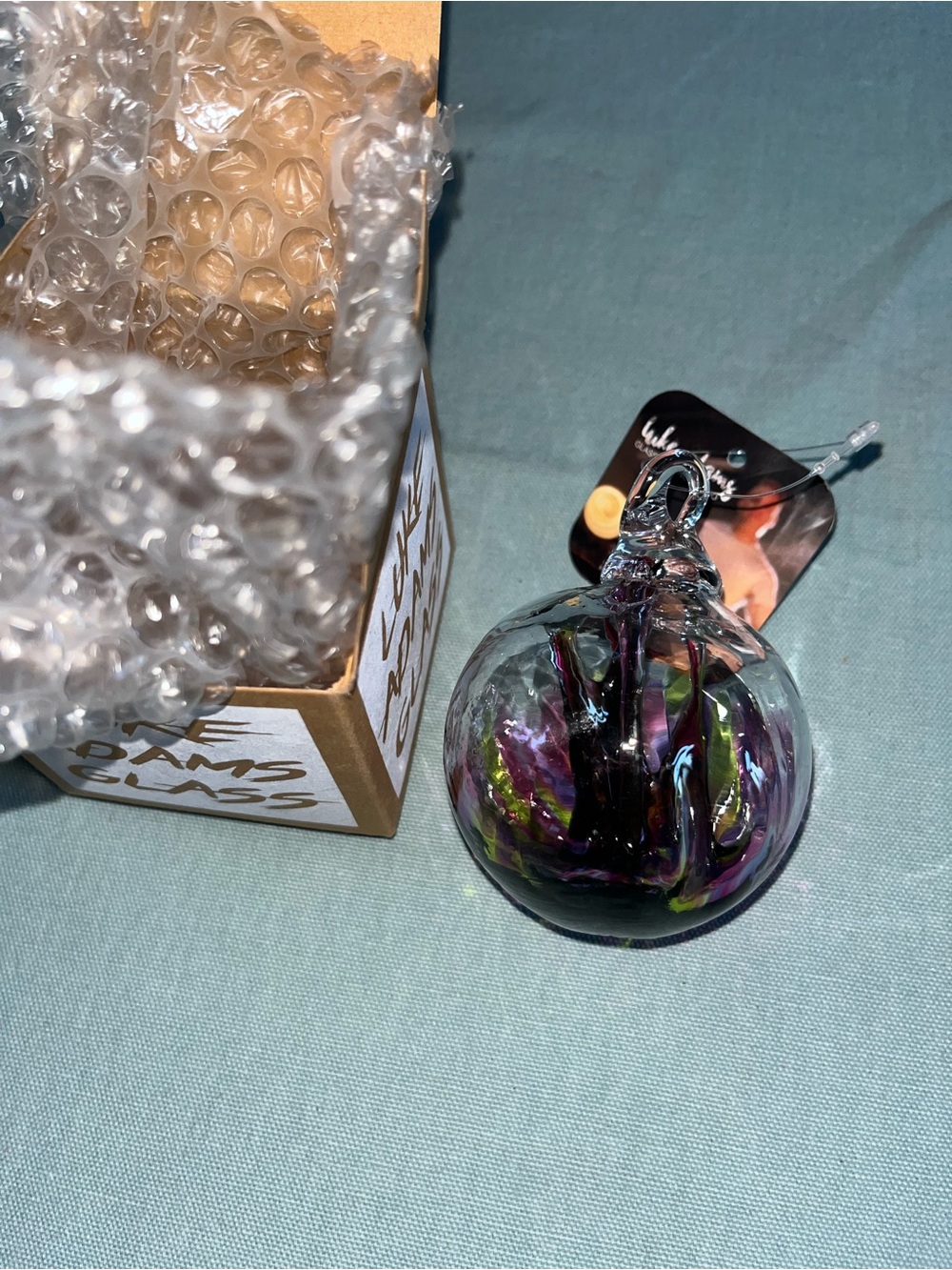 Handblown Glass Ornament - Multicolor by
